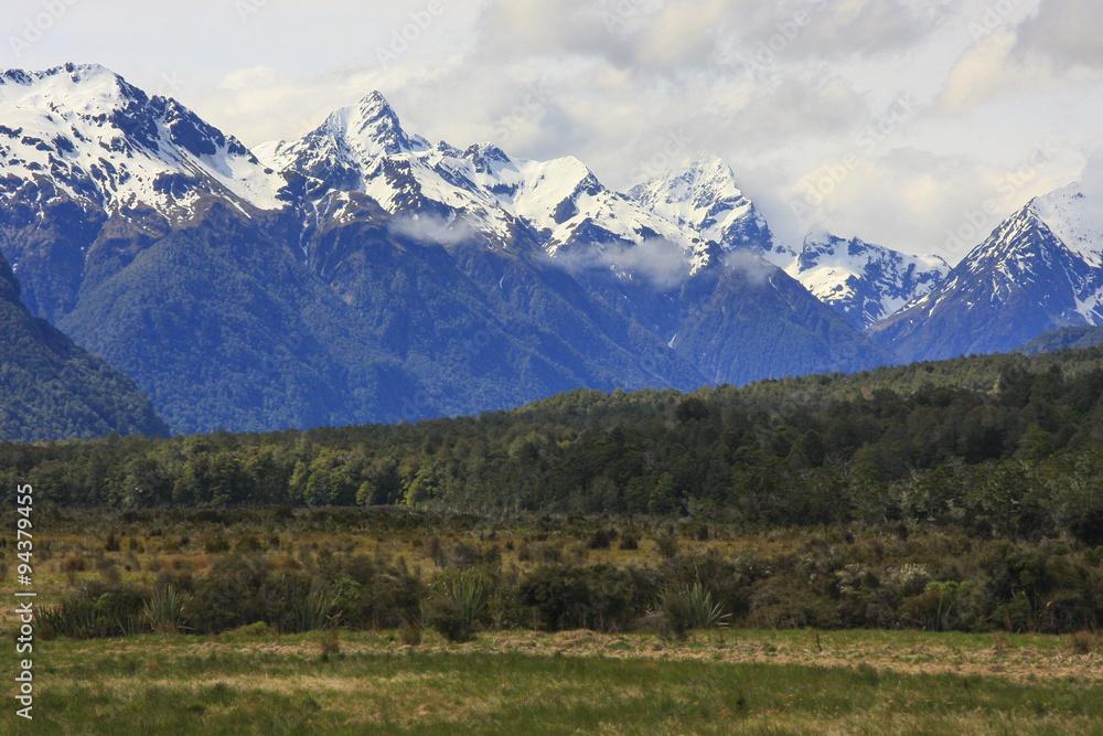 Mountain Range, Eglinton Valley, New Zealand