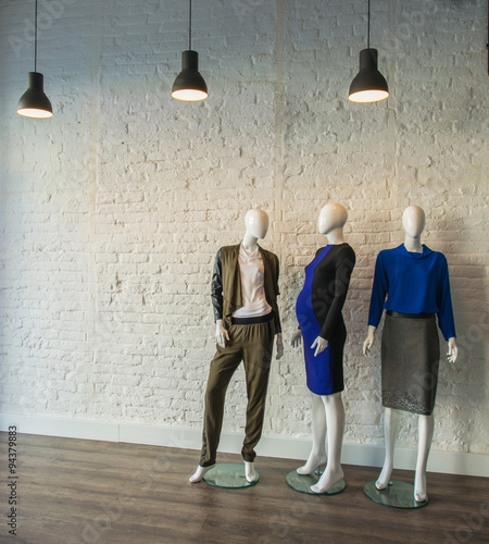 Interior of fashion clothing shop