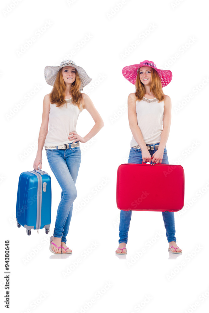 Set of photos with woman travelling Set of photos with woman travelling