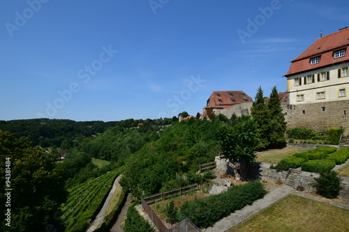 Rothenburg ob der Tauber, Germany - Street view with historic buildings in Rothenburg, Bavaria, region Middle Franconia, South Germany