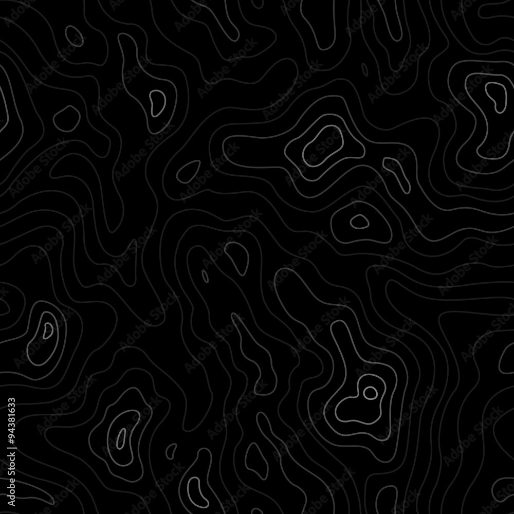 Fototapeta premium Topographic Map Seamless Pattern. Vector Background