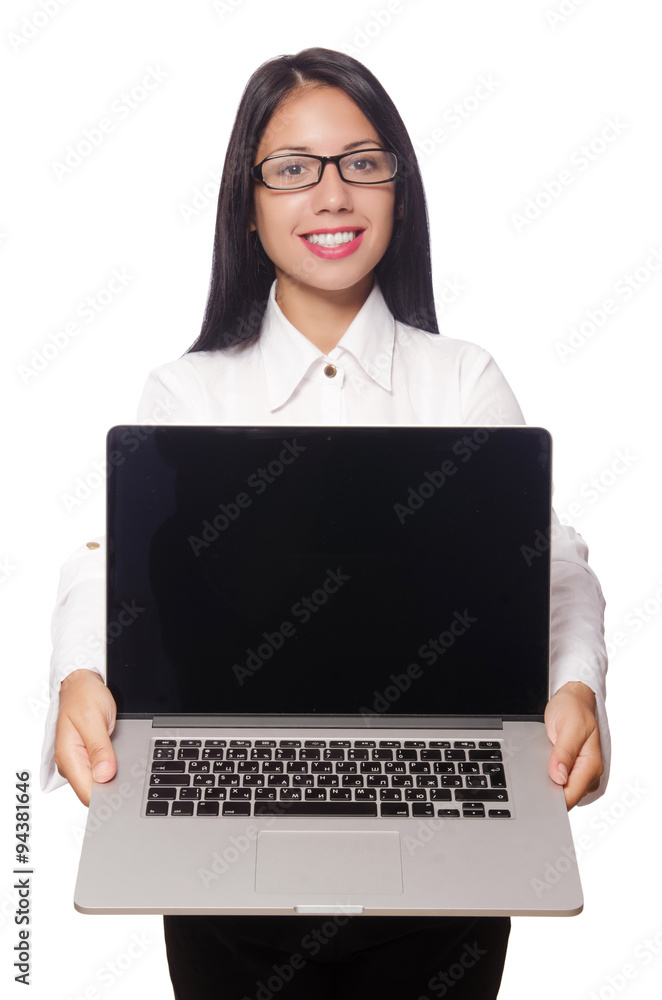 Young woman in business concept Young woman in business concept