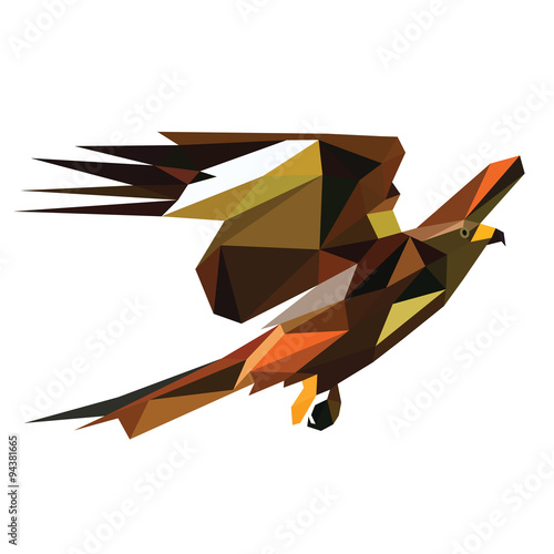 low poly bird vector