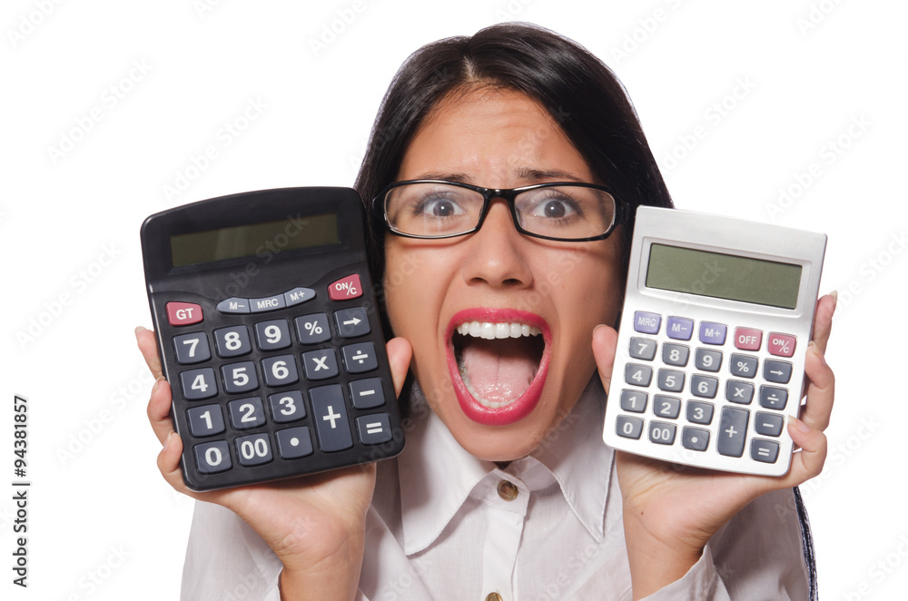 Young woman in business concept Young woman in business concept