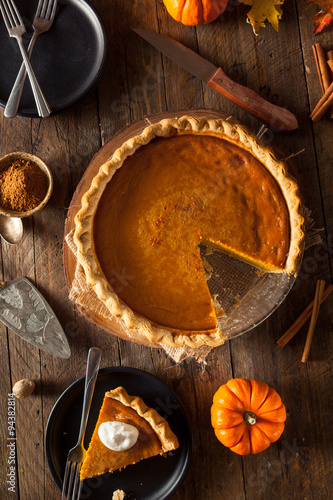 фотографія Festive Homemade Pumpkin Pie