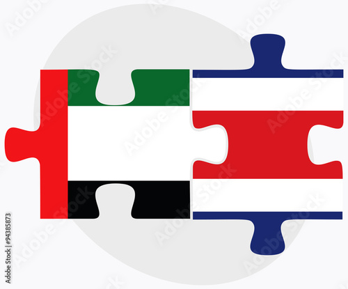 United Arab Emirates and Costa Rica Flags