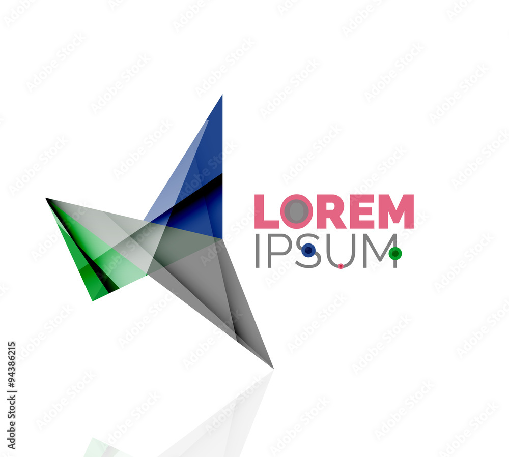 Logo, abstract geometric business icon Logo, abstract geometric business icon