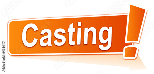 casting sur étiquette orange