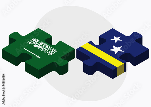 Saudi Arabia and Curacao Flags