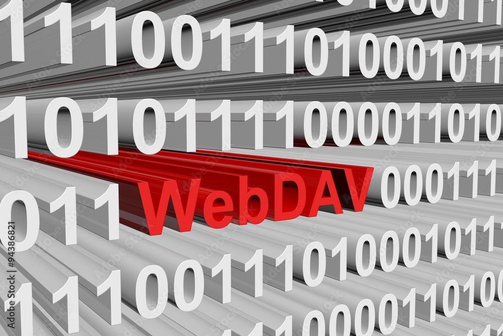 WebDAV is presented in the form of binary code