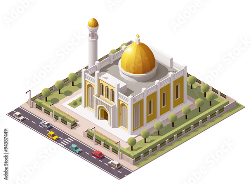 Vector isometric mosque