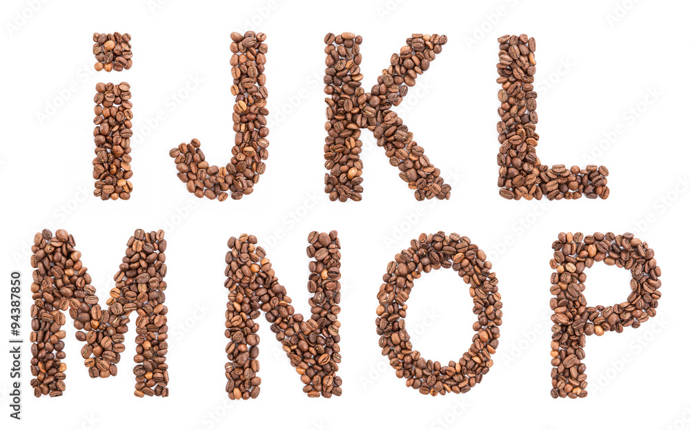 font from coffee beans font from coffee beans