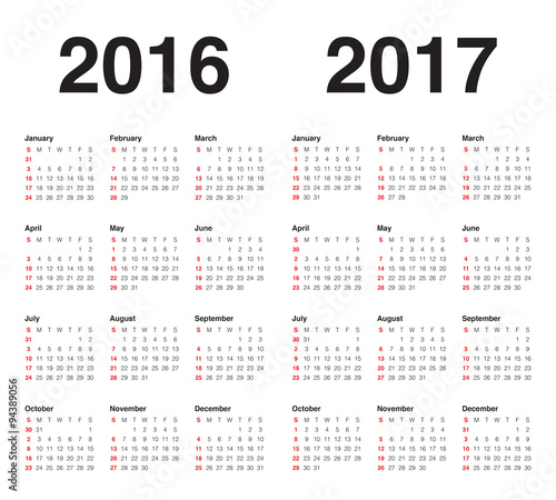 Calendar 2016 2017