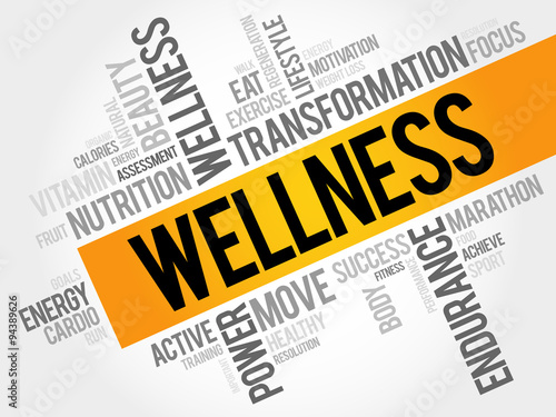 WELLNESS word cloud, fitness, sport, health concept