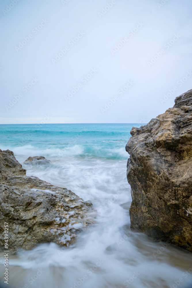 Kathisma Beach, Lefkada Island in Ionian Sea Kathisma Beach, Lefkada Island in Ionian Sea