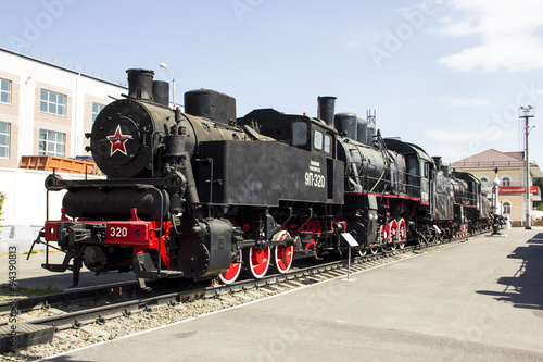 Locomotive 9P - 320 in museum of history Railway North Caucasus
