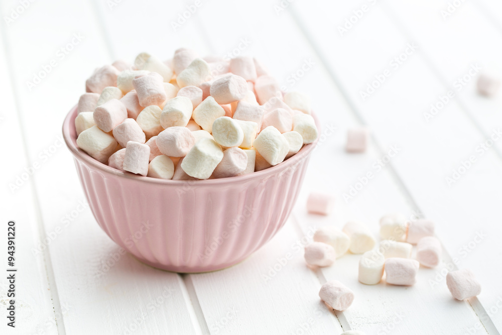 mini marshmallows in bowl mini marshmallows in bowl