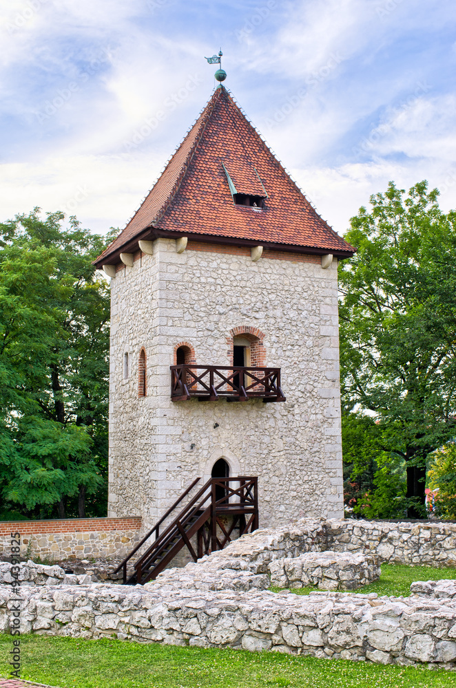 Castle tower in Wieliczka, Poland