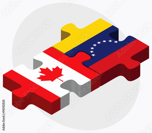 Canada and Venezuela Flags