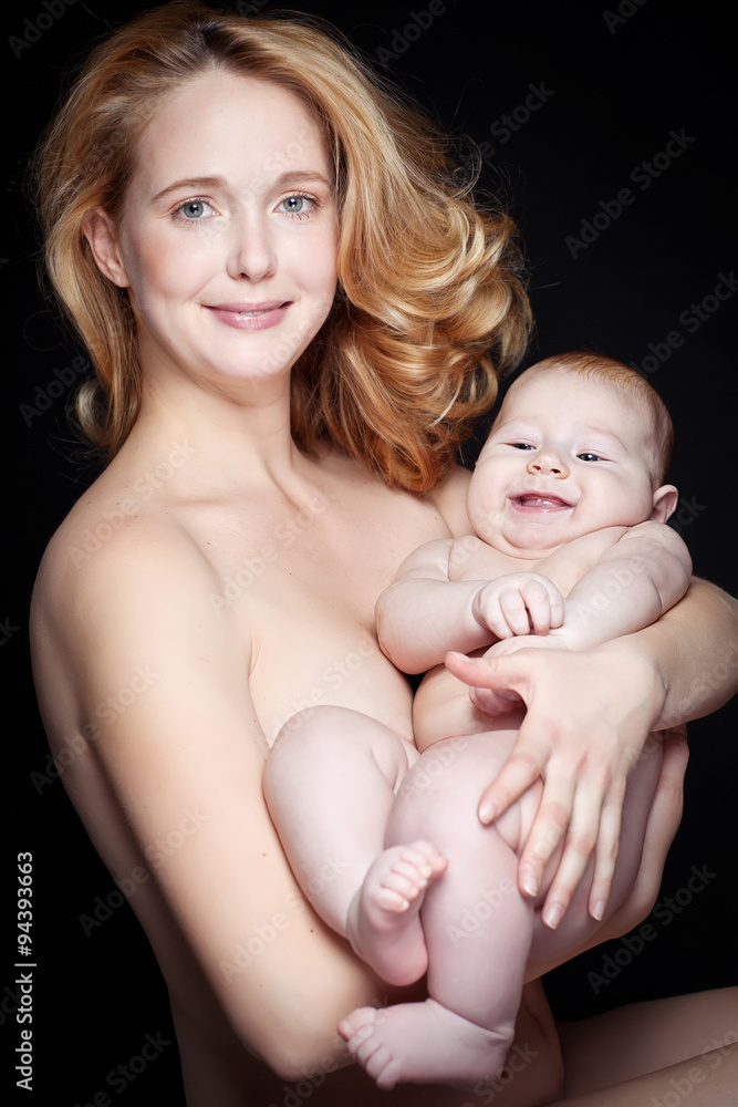 Happy mother with newborn on hands Happy mother with newborn on hands