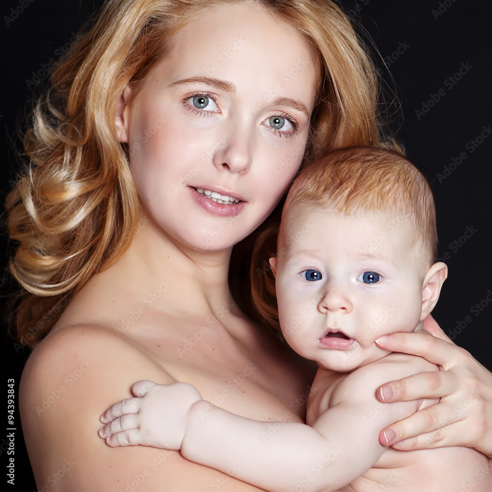 Happy mother with newborn on hands Happy mother with newborn on hands