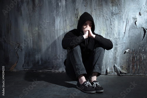 Fotografía Concept for drug addiction and despair