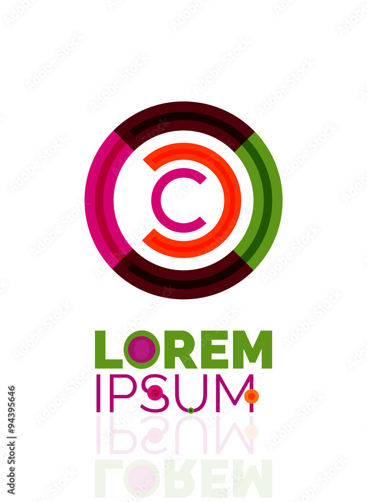 Logo, abstract geometric business icon Logo, abstract geometric business icon