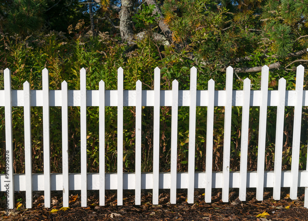 White border fence White border fence