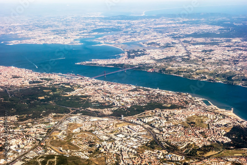 View over Lisbon - aerial view