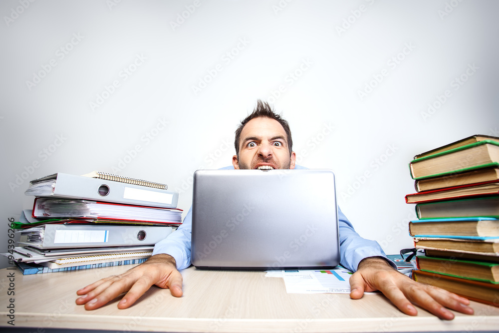 Funny and creative concept for businessman Funny and creative concept for businessman