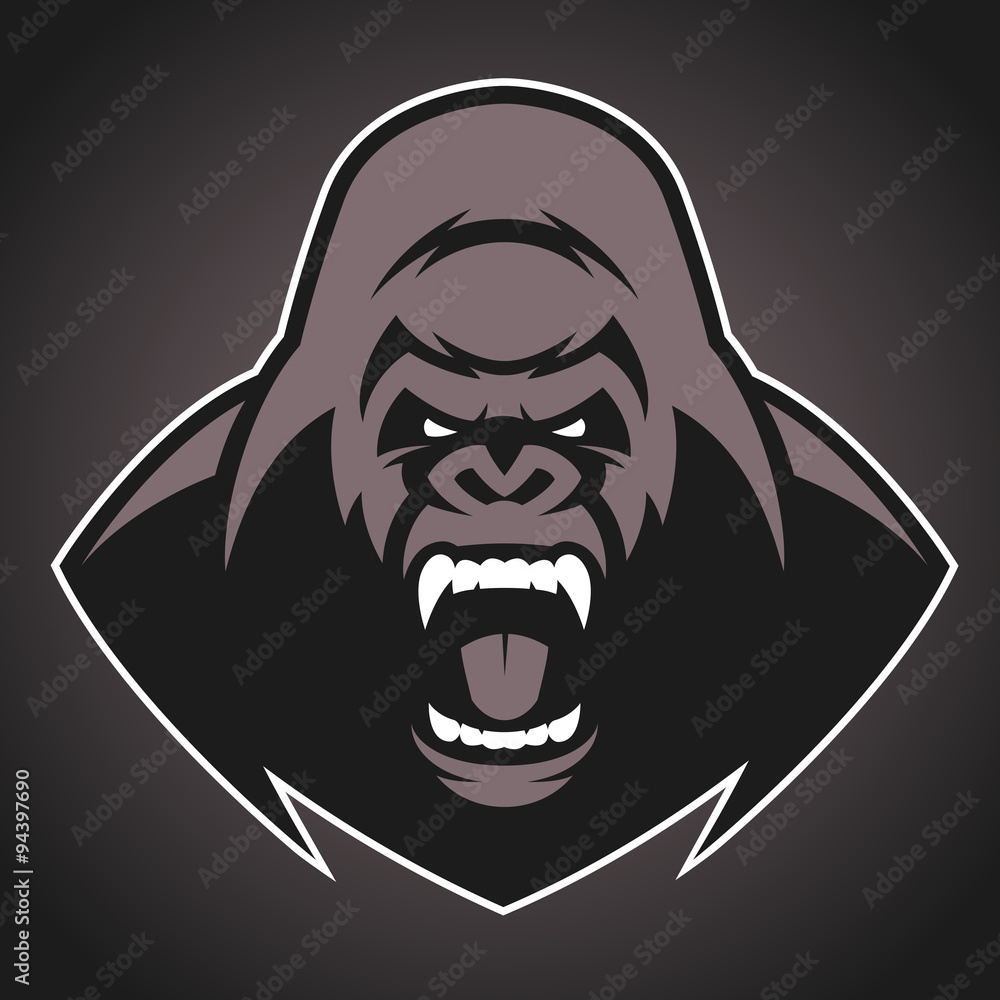 Obraz premium Angry gorilla symbol
