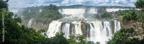 Iguacu  Iguazu  falls on a border of Brazil and Argentina