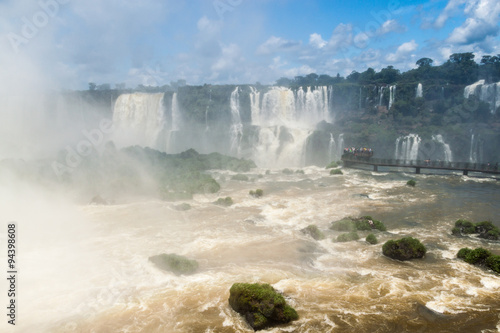 Iguacu  Iguazu  falls on a border of Brazil and Argentina