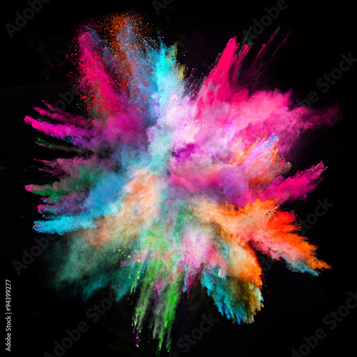 Launched colorful powder on...