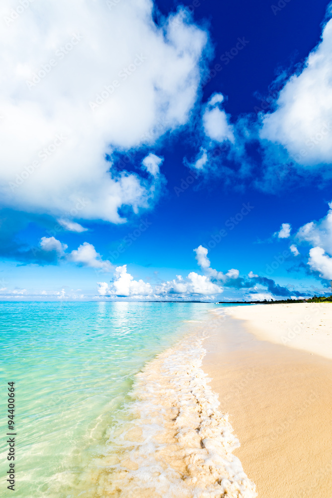 Obraz premium Sea, beach, seascape. Okinawa, Japan, Asia.
