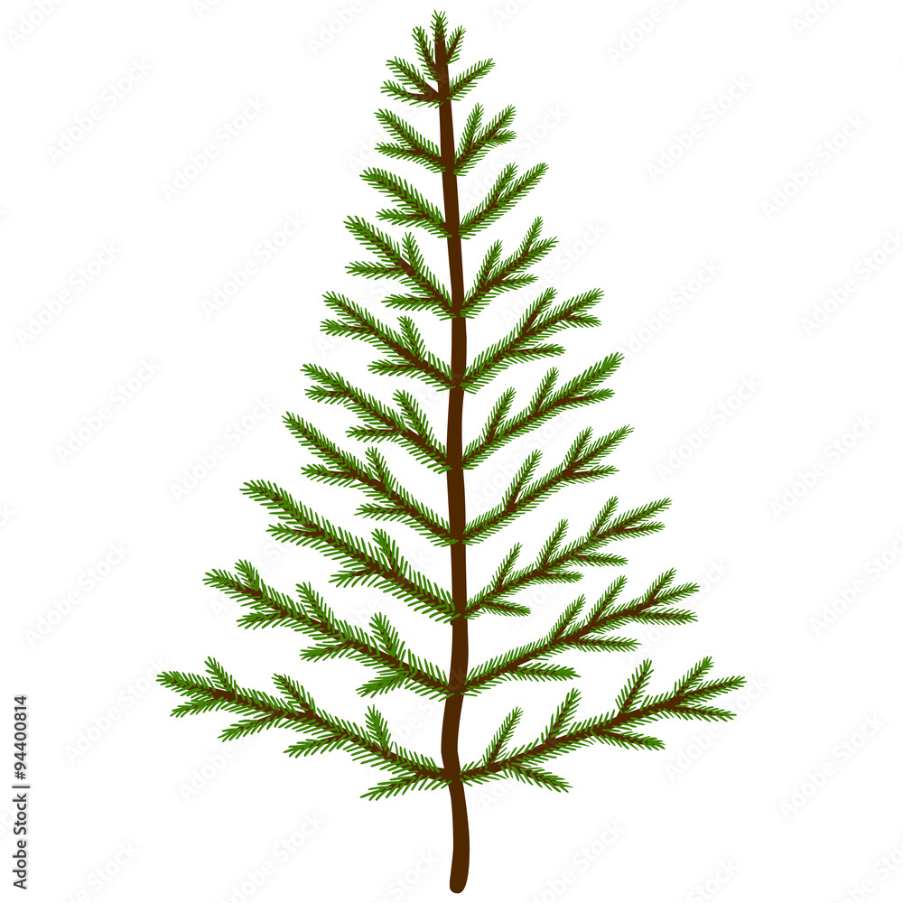 Abstrakter Weihnachtsbaum mit Tannennadeln, ungeschmückt, handgezeichnet, grün, Vektor, freigestellt Abstrakter Weihnachtsbaum mit Tannennadeln, ungeschmückt, handgezeichnet, grün, Vektor, freigestellt