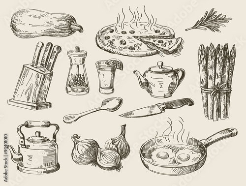 hand drawn food sketch
