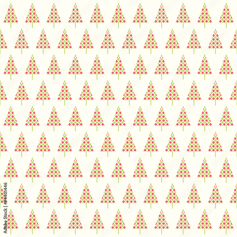 abstract shape chrismtas tree pattern design background vector
