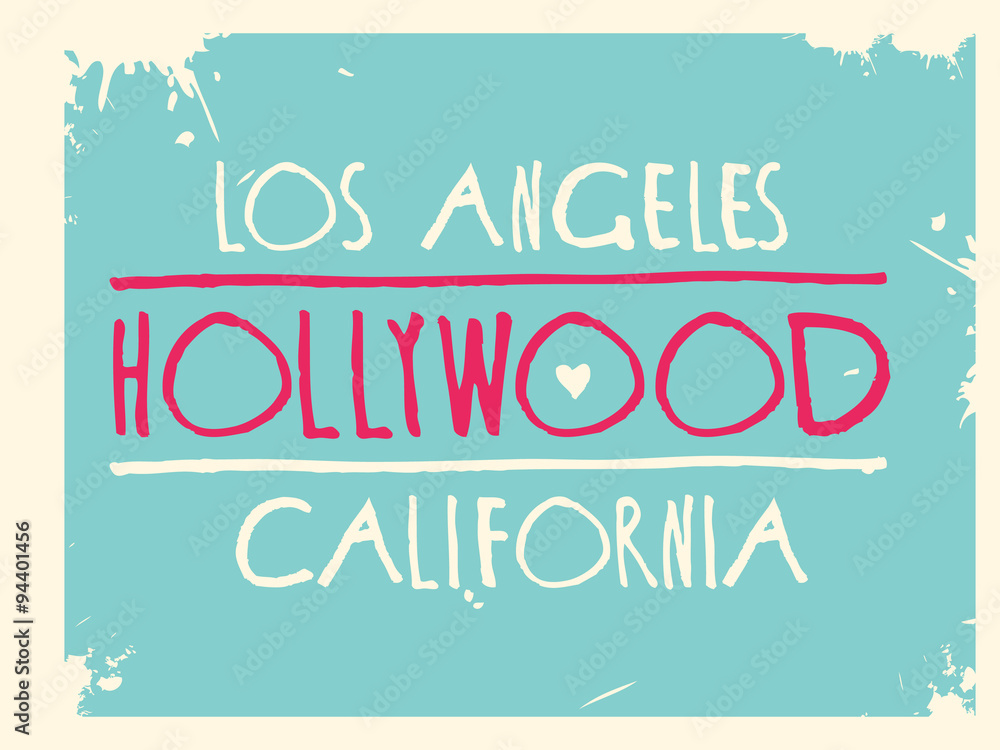 hollywood graphic design vector art