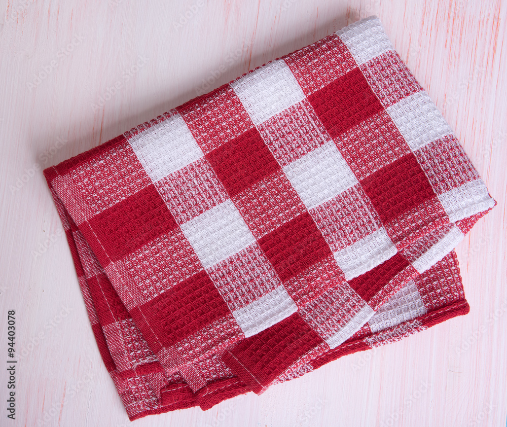 Folded red-white Towel Folded red-white Towel