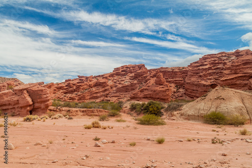 Rock formations in Quebrada de Cafayate valley  Argentina