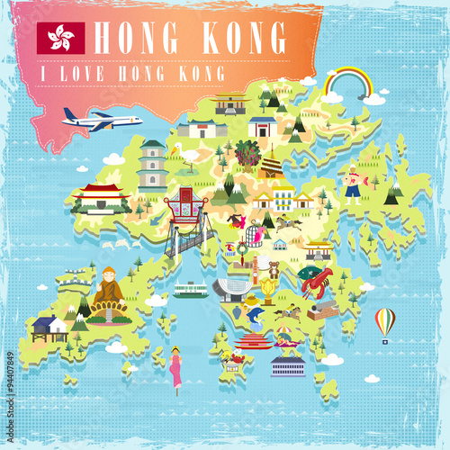 Hong Kong travel map