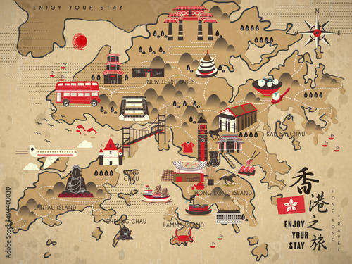 Hong Kong travel map