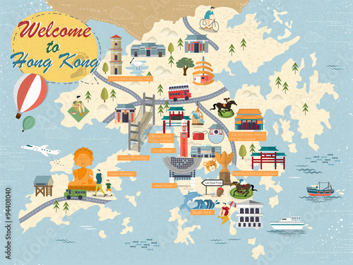 Hong Kong travel map