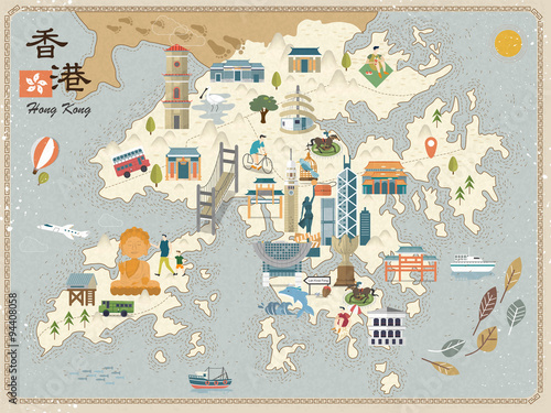 Hong Kong travel map