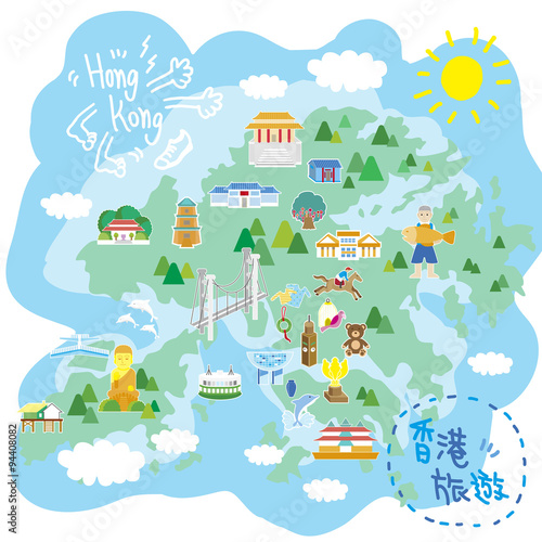 Hong Kong travel map