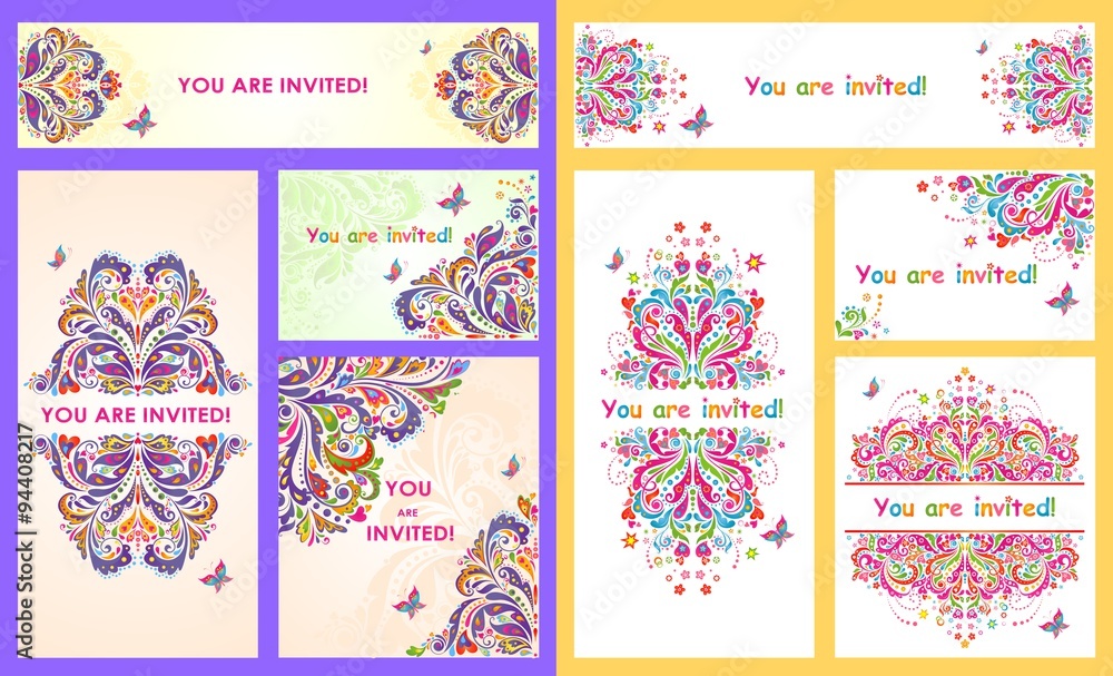Collection of invitations