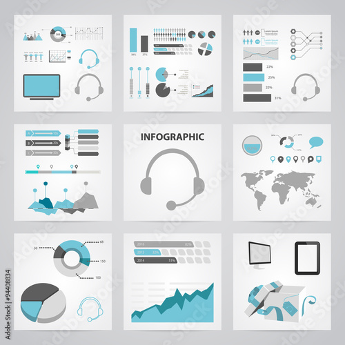 Illustration of  call center icon