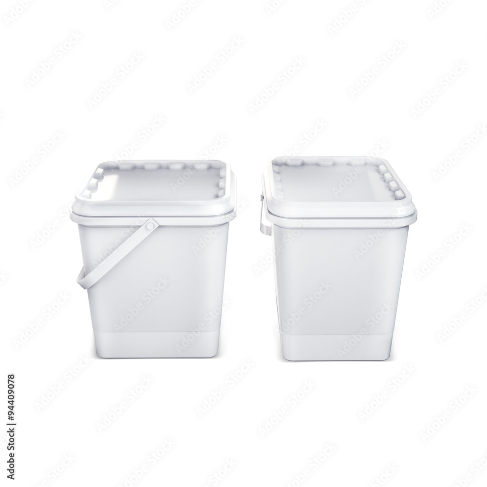 White bank for food oil, mayonnaise, margarine, cheese, ice cream, olives,, pickles, sour cream. Food and drink plastic blank. Template Ready For Your Design. Isolated on white background. White bank for food oil, mayonnaise, margarine, cheese, ice cream, olives,, pickles, sour cream. Food and drink plastic blank. Template Ready For Your Design. Isolated on white background.