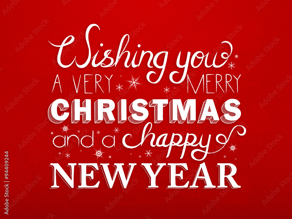 MERRY CHRISTMAS and a HAPPY NEW YEAR Vector Chalkboard Card MERRY CHRISTMAS and a HAPPY NEW YEAR Vector Chalkboard Card